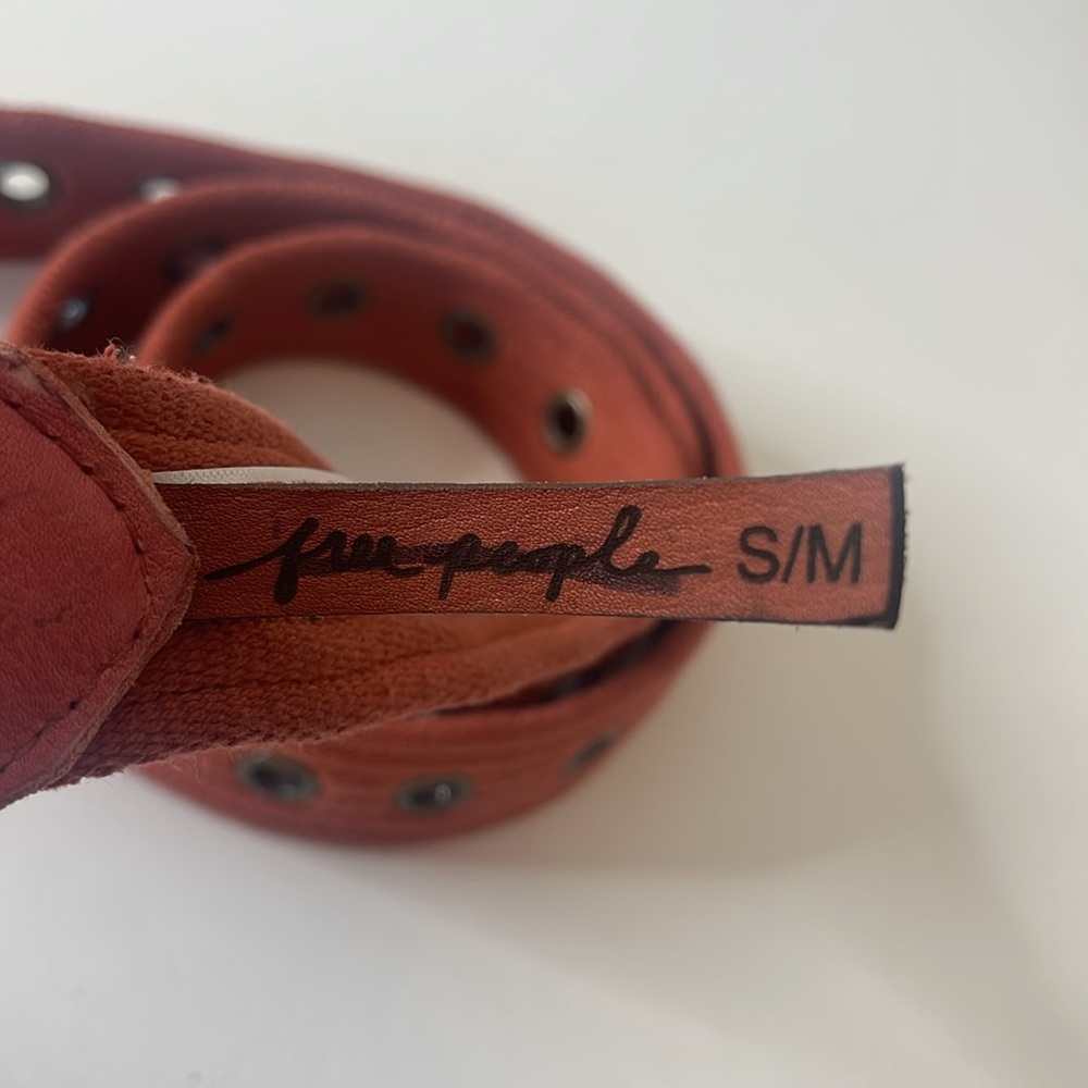 Free People Avril Grommet Belt Cinnamon / Rust Small / Medium - Picture 7 of 12